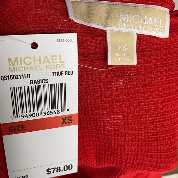Michael Kors ladies red blouse size XS NEW - Picture 9 of 10